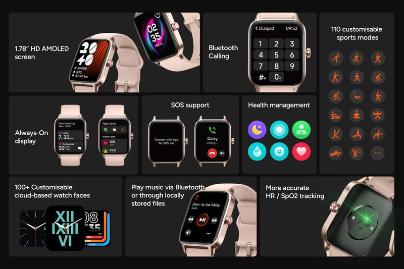 Kogan Active 4 Pro GPS Smart Sports Watch (Rose Gold) Carousel 2