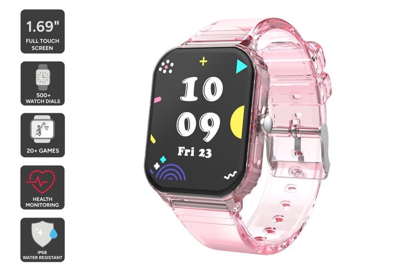Kogan Aura Smart Watch (Pink Transparent) Carousel 1