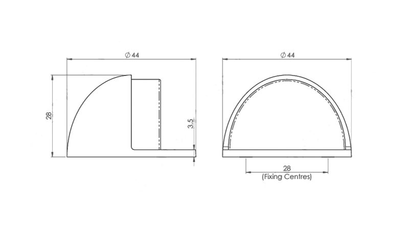 Alexander and Wilks Shield Floor Mounted Door Stop - Available in Various Fin... Carousel 3