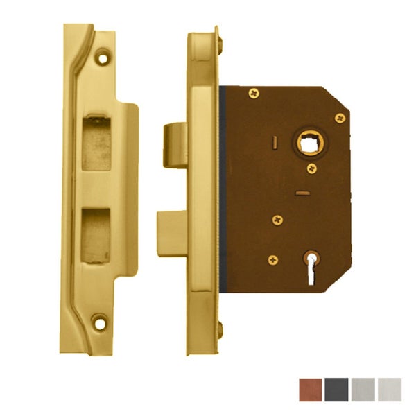Austyle Rebated Mortice Lock 3 Lever - Available in Various Finishes and Sizes Carousel 2