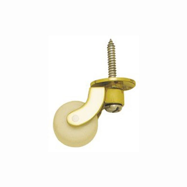 Superior Brass Castor White Ceramic Wheel Screw - Available in Various Sizes Carousel 1