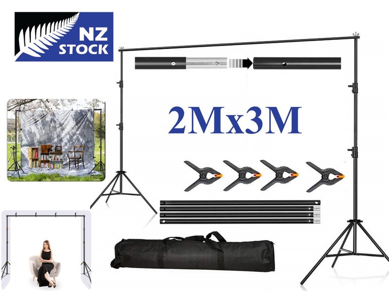 Background Backdrop Stand Adjustable Photo Studio Backdrop Stand (OVER STOCKED) Carousel 1