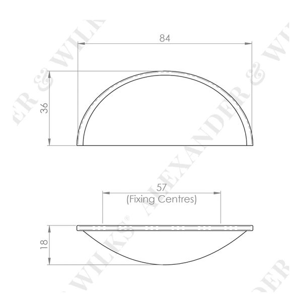 Alexander and Wilks Quieslade Cup Pull Handle 57mm - Available in Various Fin... Carousel 3