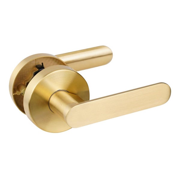 Trio Olympus Door Lever Handle on Round Rose Matt Gold - Available in Various... Carousel 1