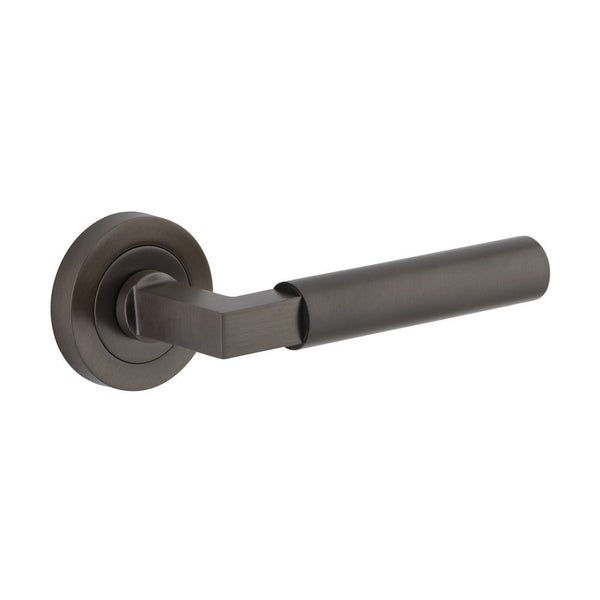 Iver Berlin Door Lever Handle on Round Rose Passage Carousel 1