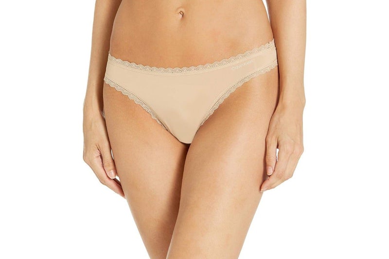 Calvin Klein Women's Flirty Thong (Bare, Size XL) Carousel 1