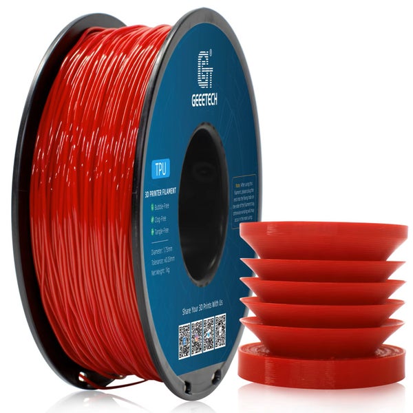 GEEETECH TPU-95A 1KG Red 1.75mm 3D Printer Filament Carousel 1