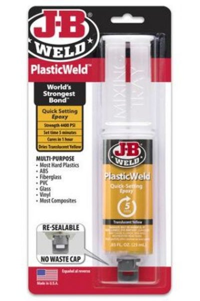 JB WELD Plasticweld Epoxy Syringe 25Ml Carousel 1