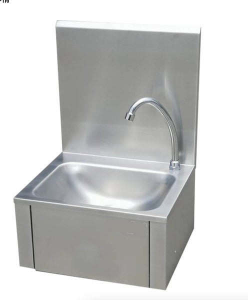Stainless Steel HIGH BACK KNEE PUSH SINK first choice in the kitchen Carousel 1