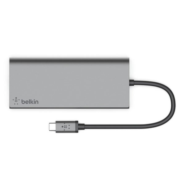 Belkin 4K HDMI Ethernet & SD USB-C Multimedia Hub - Space Grey Card Port USB-A - Carousel 2