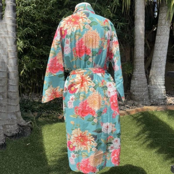 Fleur Kimono Robe Lagoon by Floressents Carousel 2