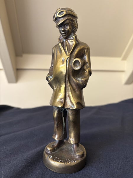 Bronze hood ornament “Le Chauffeur” by French sculptor A. Loir circa 1900–192064404826202114110