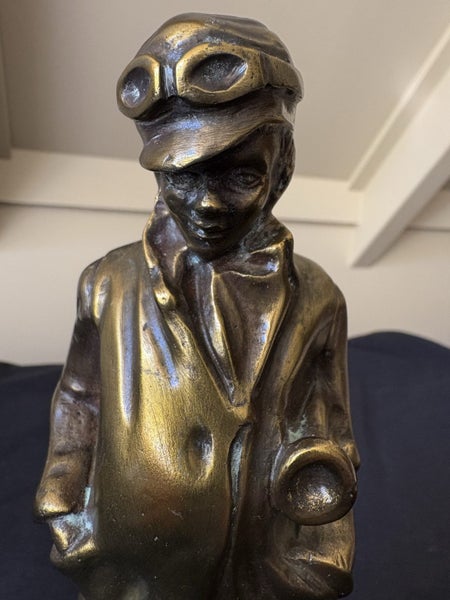 Bronze hood ornament “Le Chauffeur” by French sculptor A. Loir circa 1900–192064404826202114114