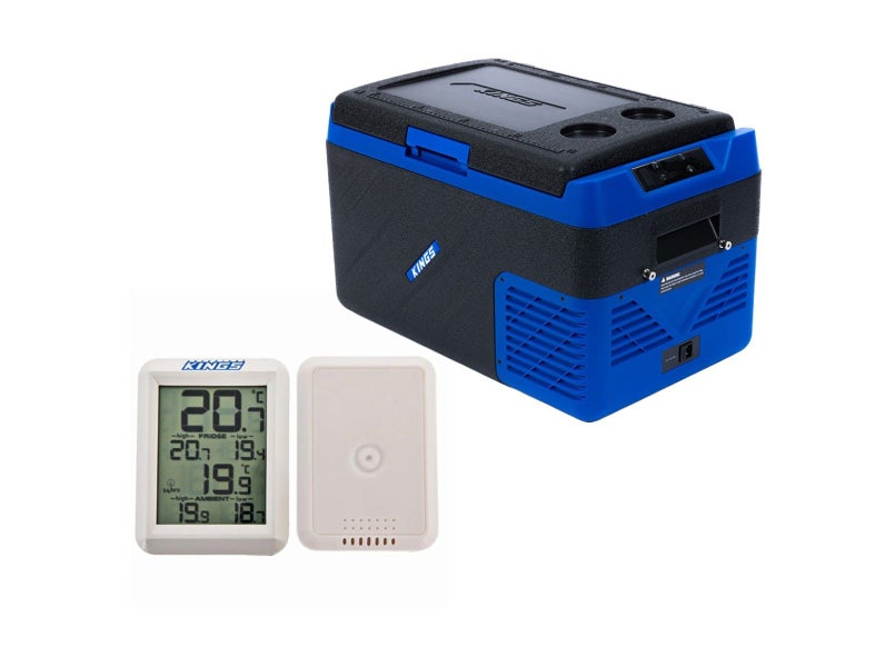 Kings Escape 30 portable Camping Fridge / Freezer + Wireless Thermometer Carousel 1