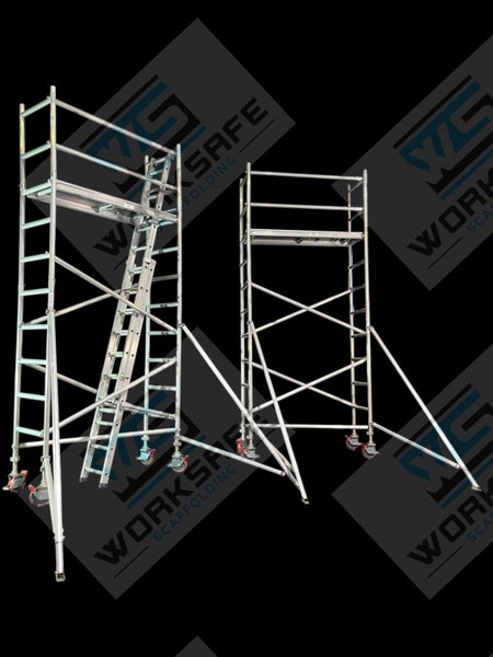 Aluminium Scaffold Tower 6.9h x 2.0x0.73m/ 2 Towers at 4.9m Carousel 1