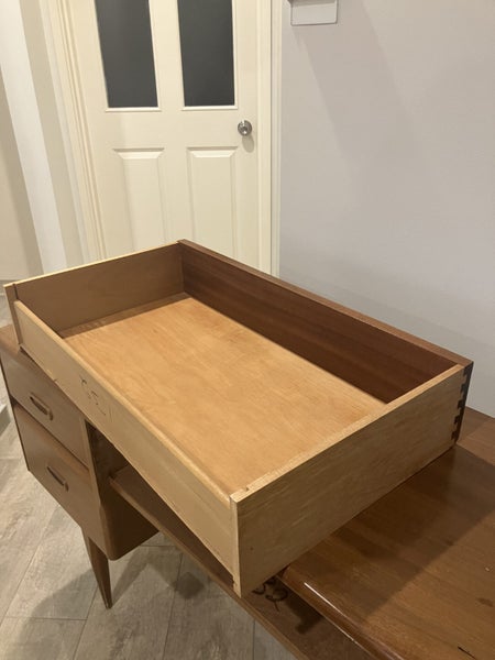 Mid Century Solid Teak Desk/ Hall table - 1960s Style64383059088642112