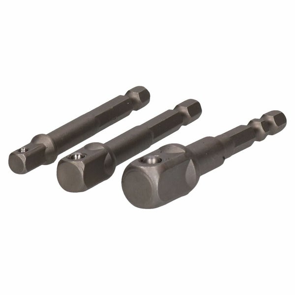 3pc Power Extension Bar Allen Hex Socket Driver Adapters 1/4" 3/8" + 1/2" Carousel 2