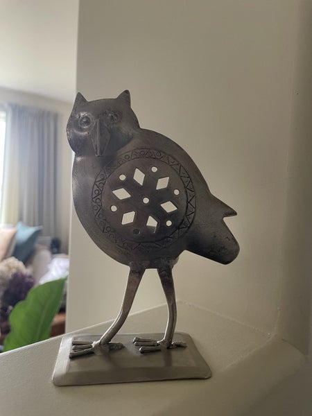 A funky little tin owl tea light holder Carousel 1