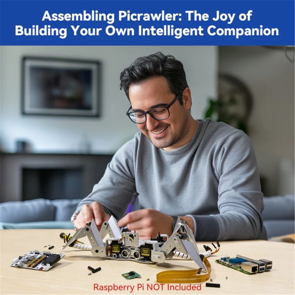 Raspberry Pi SunFounder PiCrawler AI Robot Kit for Raspberry Pi 5/4/3B+/3B/Zero Carousel 7