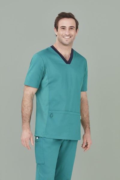 CST043MS BizCollection Mens Riley V-Neck Scrub Top Carousel 1