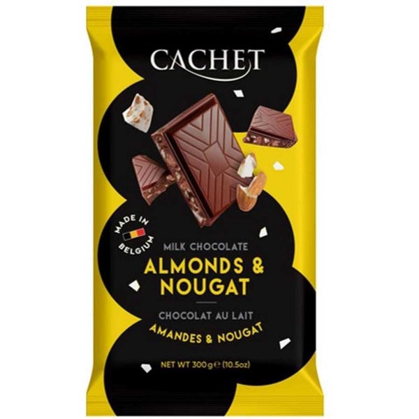 Cachet Milk Chocolate Almonds & Nougat Black Extra Large 300g Carousel 1