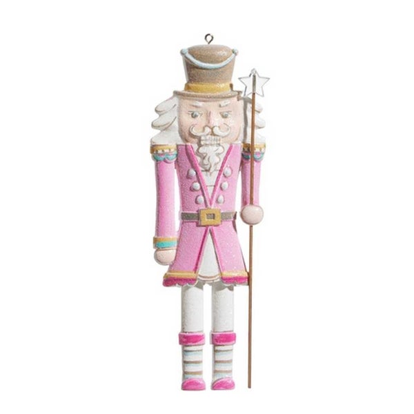 Raz A Blushing Holiday Pastel Pink Nutcracker Ornament Carousel 1