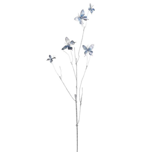 Raz Holiday Rendezvous Blue Butterfly Branch Carousel 1