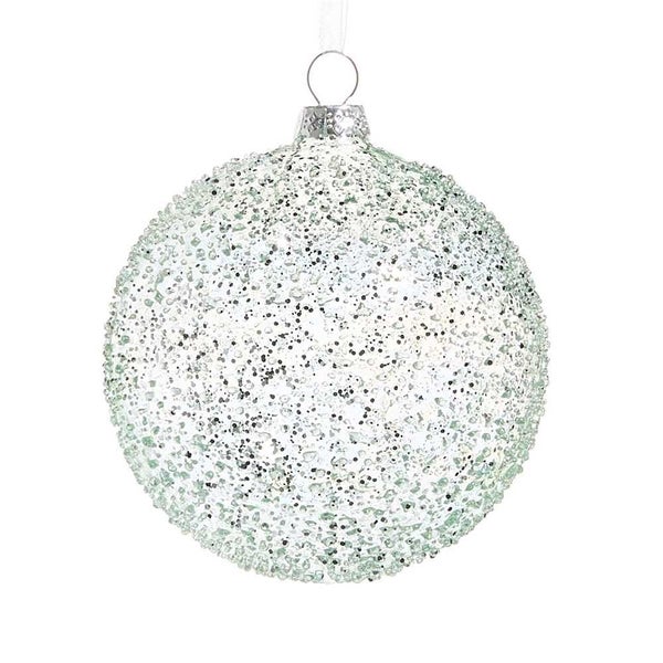 Raz Holiday Tidings Blue Textured Ball Ornament Carousel 1