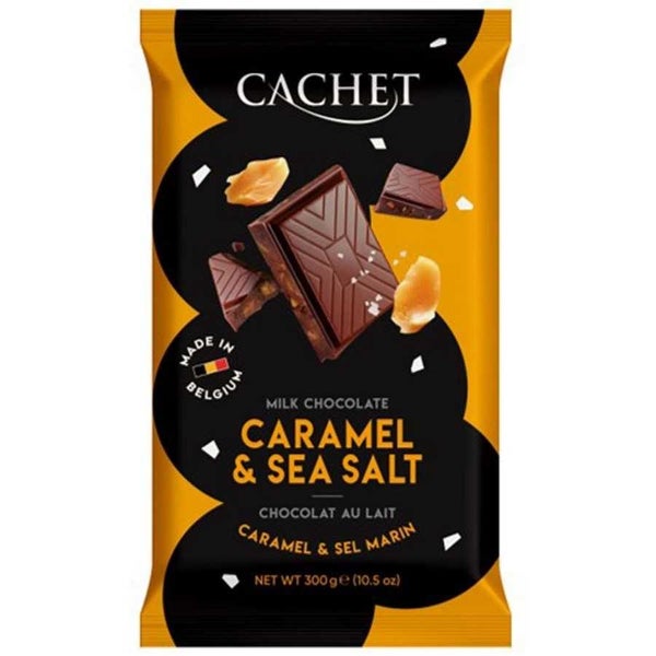 Cachet Milk Chocolate Caramel & Sea Salt Block Extra Large 300g Carousel 1