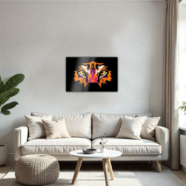 "Tiger Face (In Your Face)" Stretched Canvas Print 60cm x 40cm64791875324162114