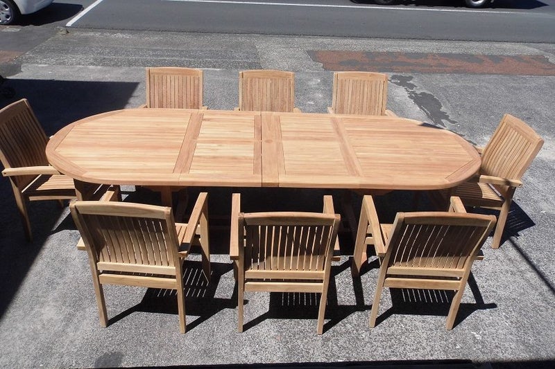 OUTDOOR FURNITURE-TEAK WOOD-TABLE AND 8 CHAIRS. Carousel 1