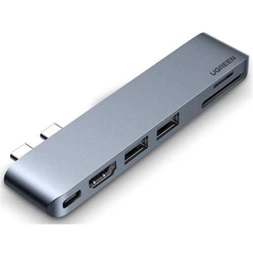 UGREEN CM380 Dual USB-C To HDMI Docking Station 2x USB 3.0 A+TF/SD USB-C Female Carousel 1