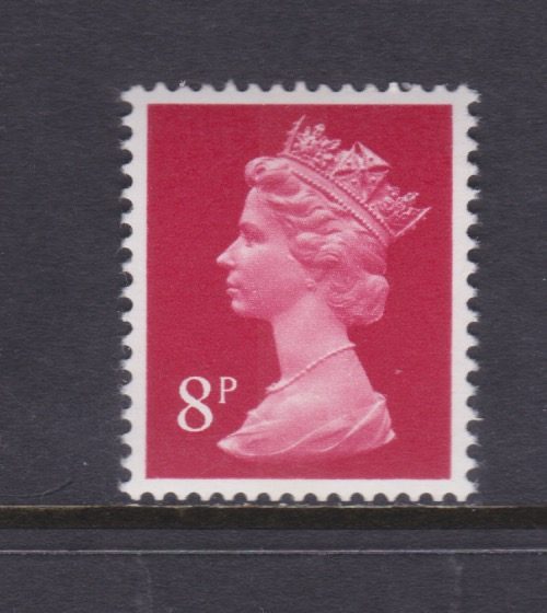 GB - SGX0880a - 1971/96 Machin Definitives - 8p Rosine - Left Band - UHM Carousel 1