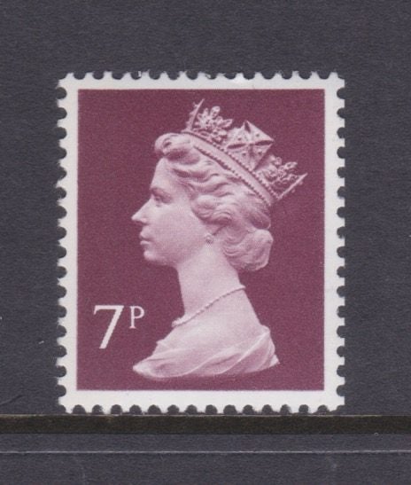 GB - SGX0876a - 1971/96 Machin Definitives - 7p Purple-brown - Left Band - UHM Carousel 1