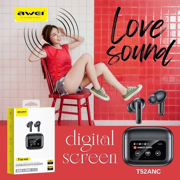 Earbuds Pro - ANC/ENC - Intelligent Smart Case With Display Screen - Equaliser64425925118849112