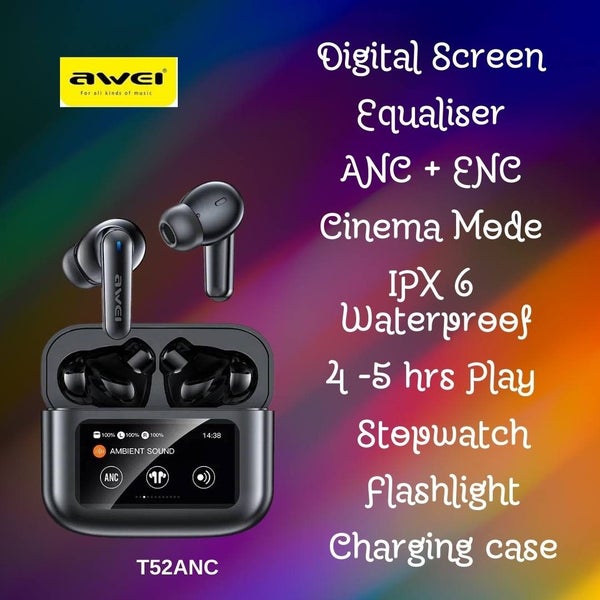 Earbuds Pro - ANC/ENC - Intelligent Smart Case With Display Screen - Equaliser64425925118849113