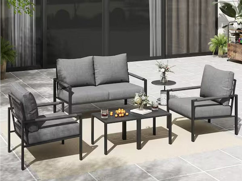 Outdoor Lounge Set Outdoor Furniture Sofa Set Dark Grey Carousel 1