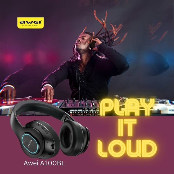 Wireless Bluetooth Headphones | Awei A100 "Jammin" |RGB LED 12hr - Free Shipping Carousel 5