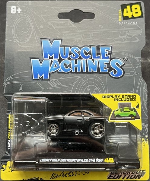 Muscle Machines Liberty Walk 1999 Nissan Skyline GT-R (R34) (Blackout Edition) Carousel 1