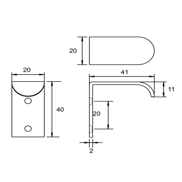 Kethy Narrow Edge Pull Handle DL40020 - Available in Various Finishes Carousel 3