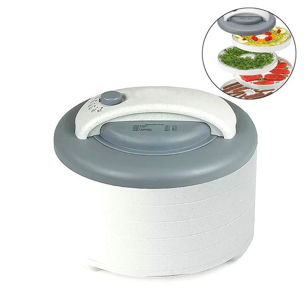 Food Dehydrator with 4 Stakable Tray for Great Snacks Jerky Fruit-Gray Carousel 1