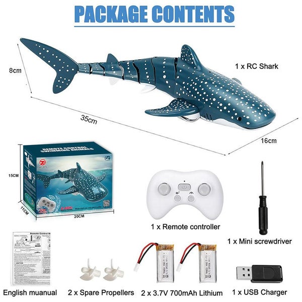 2.4G Remote Control Whale Shark High Simulation Pool Toy for Kids Carousel 2