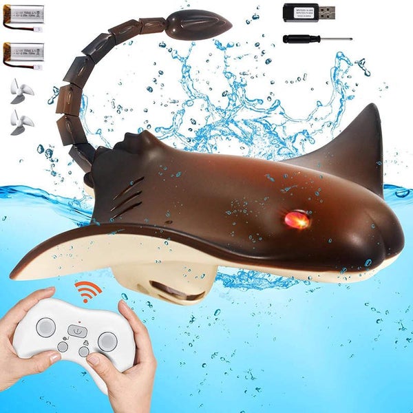 2.4GHz Remote Control Stingray Fish with Glowing Eyes for Pool Bathtub Carousel 1