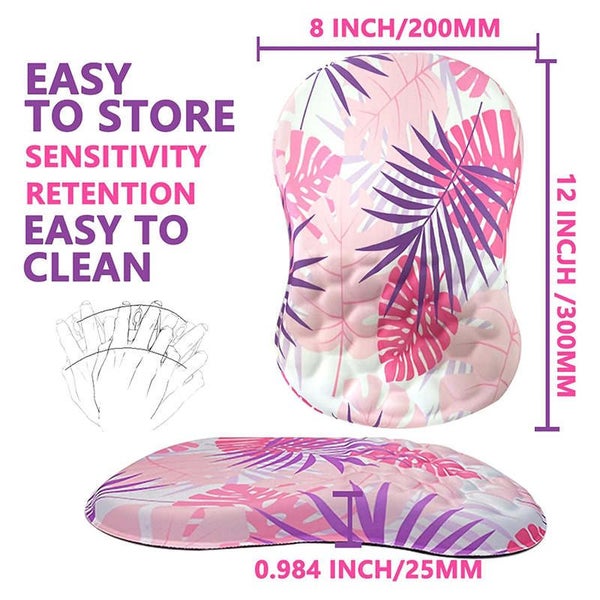 Ergonomic Mouse Pad with Massage Design and Non-Slip PU Base-Leaves Carousel 2