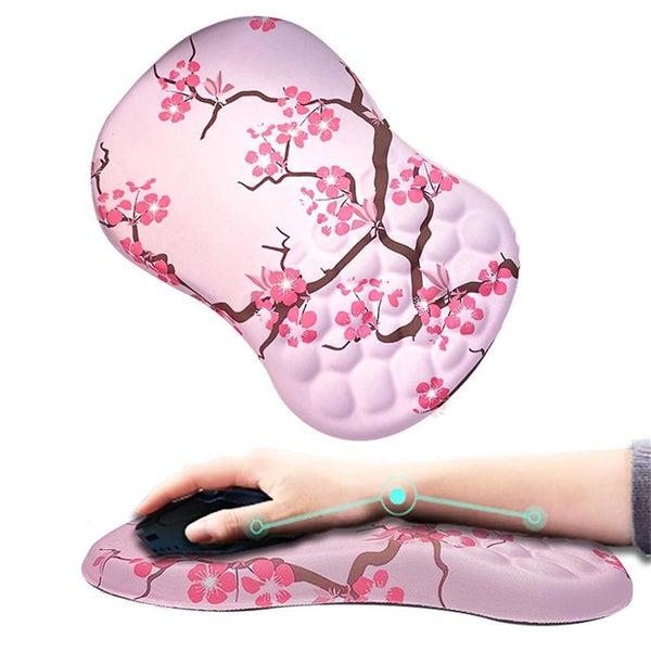 Ergonomic Mouse Pad with Massage Design and Non-Slip PU Base-Plum Carousel 1