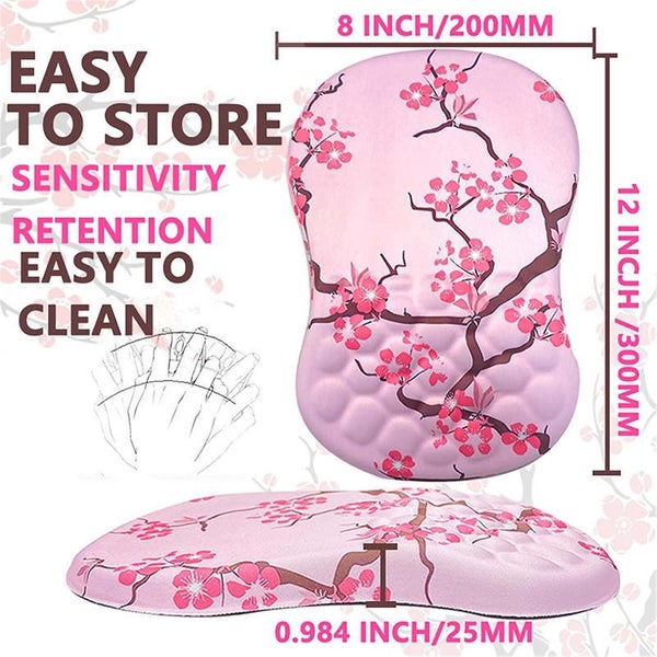 Ergonomic Mouse Pad with Massage Design and Non-Slip PU Base-Plum Carousel 2