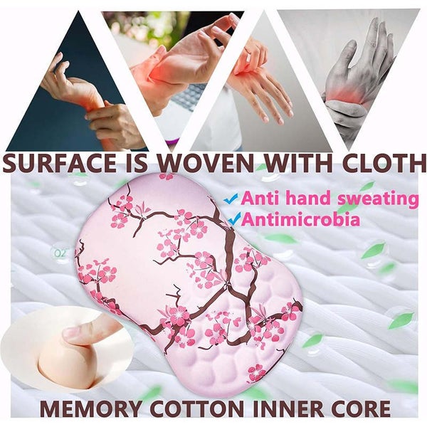 Ergonomic Mouse Pad with Massage Design and Non-Slip PU Base-Plum Carousel 6