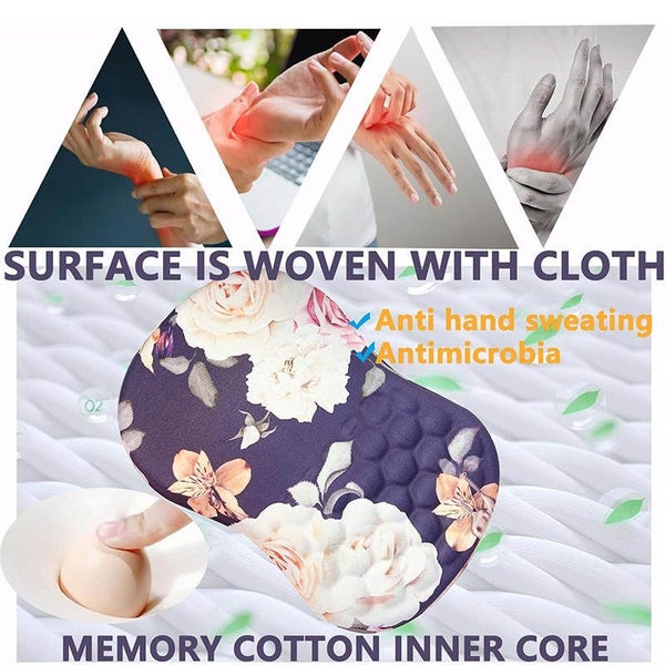 Ergonomic Mouse Pad with Massage Design and Non-Slip PU Base-Peony Carousel 6