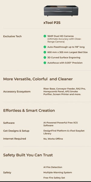 xTool P2 Laser Engraver Brand New Carousel 10