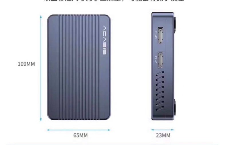 Thunderbolt 3 Enclosure M.2 Nvme SSD USB4 40Gbp/s DP1.4x2 USB3 Acasis Brand New Carousel 2
